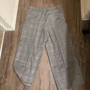 Madewell Gray Plaid Pants